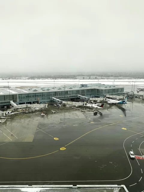 winter YVR airport